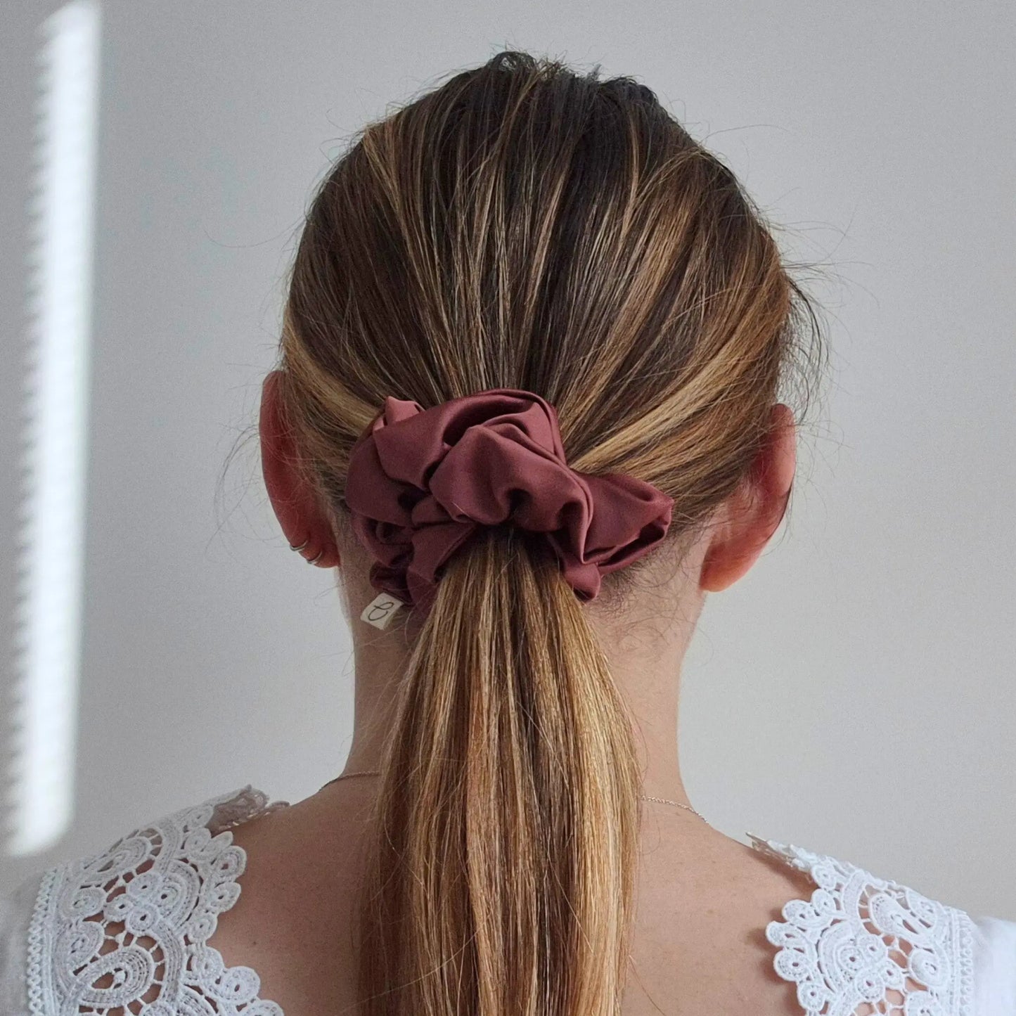 Chouchou en Satin Cognac - Les Chouchous de Justine