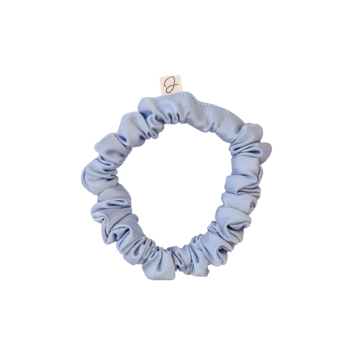 Mini Chouchou en Satin Bleu Ciel - Les Chouchous de Justine