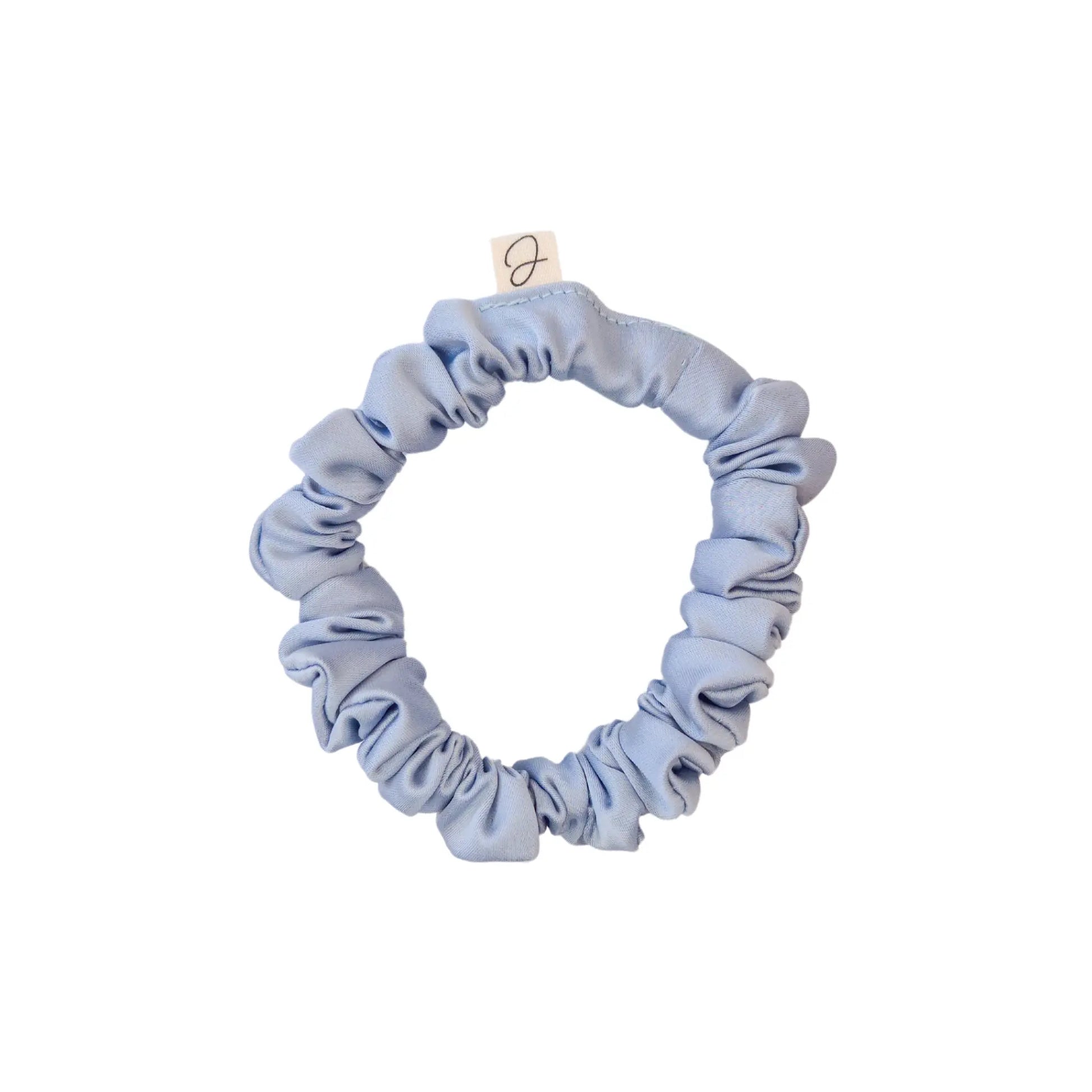 Mini Chouchou en Satin Bleu Ciel - Les Chouchous de Justine