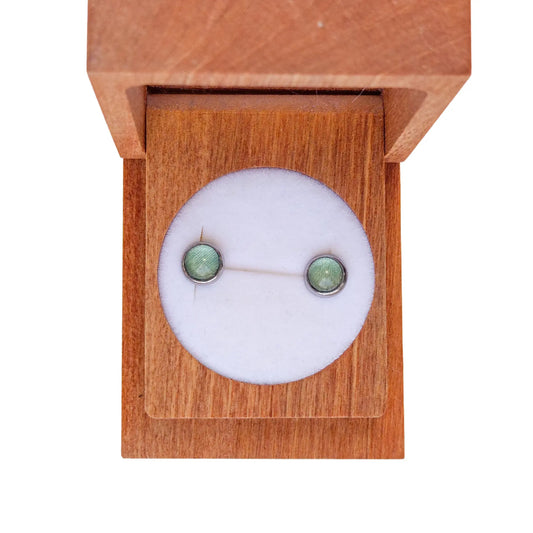 Puces d'oreilles Vert Amande - Les Chouchous de Justine
