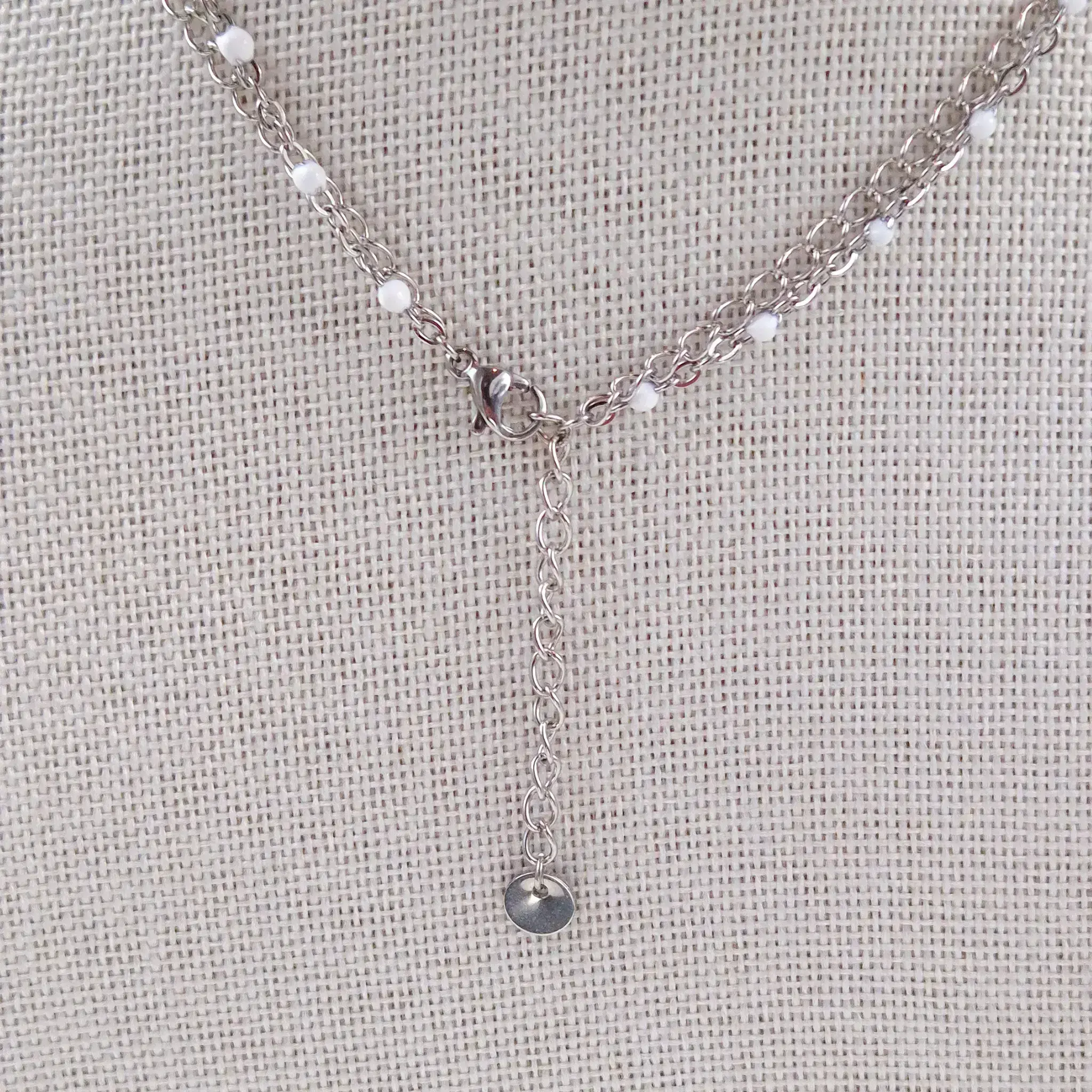 Collier avec Pendentif Vert Amande - Les Chouchous de Justine