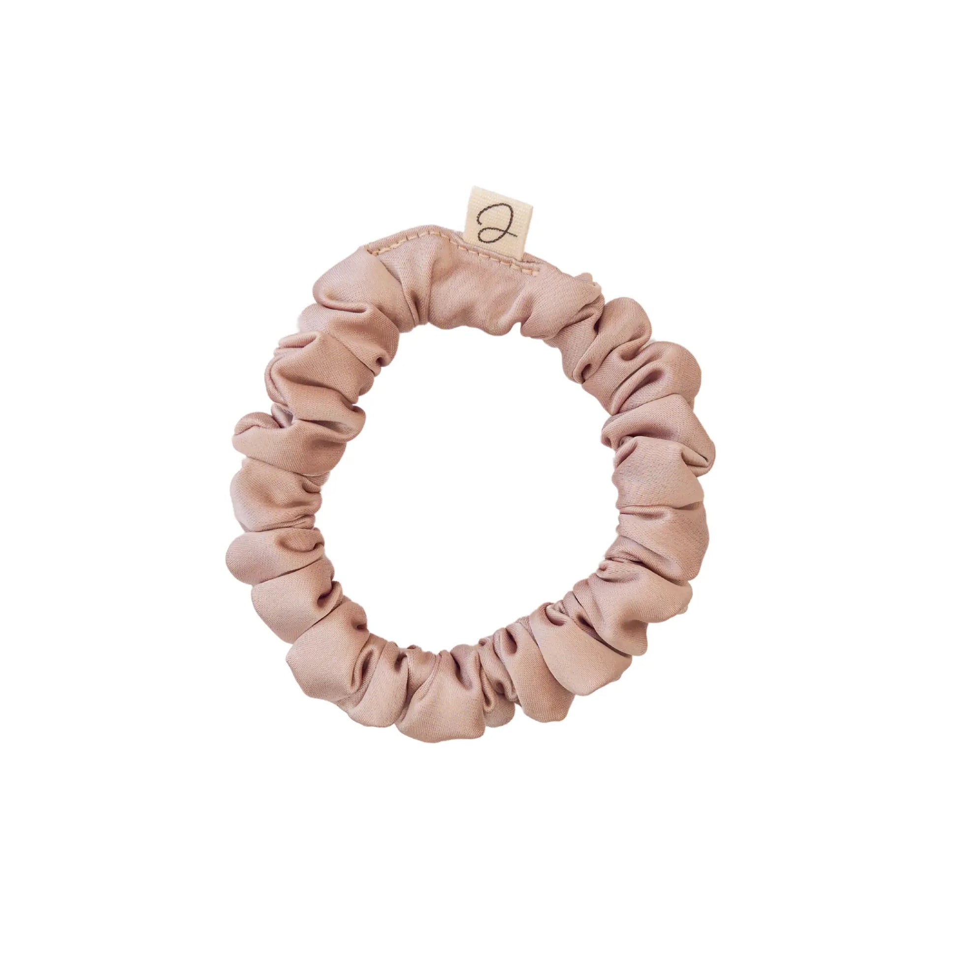 Mini Chouchou en Satin Beige - Les Chouchous de Justine