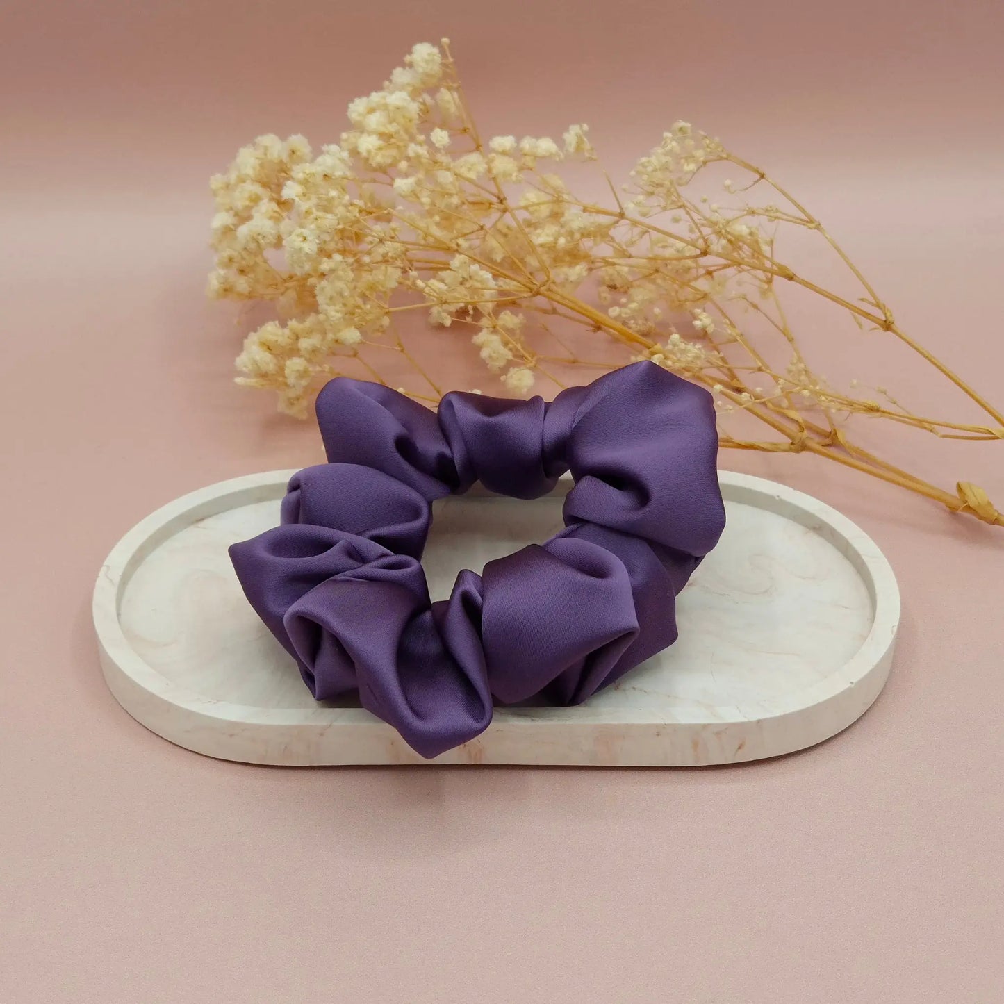 Chouchou en Satin Parme - Les Chouchous de Justine
