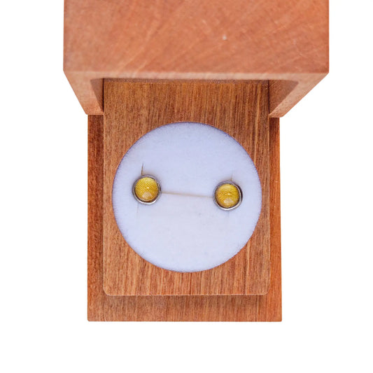 Puces d'oreilles Jaune Moutarde - Les Chouchous de Justine