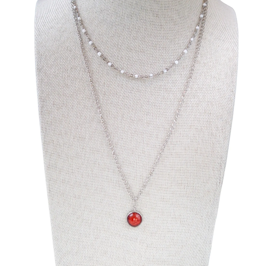 Collier avec Pendentif Terracotta - Les Chouchous de Justine