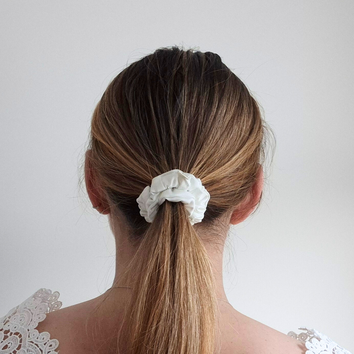 Chouchou en Satin Ecru - Les Chouchous de Justine