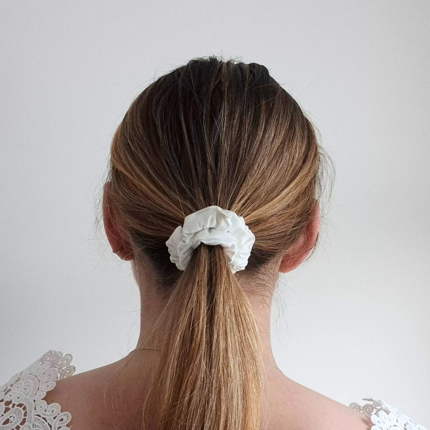 Chouchou en Satin Ecru - Les Chouchous de Justine