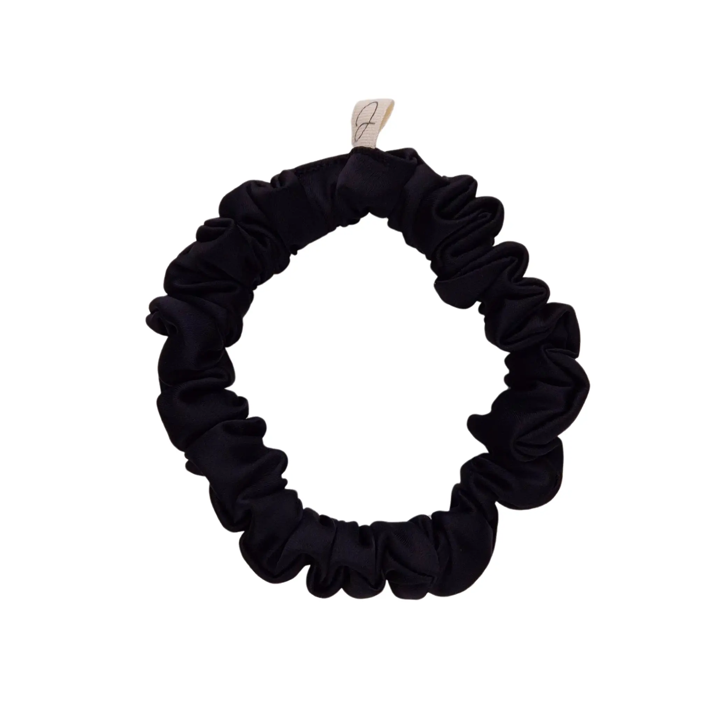 Mini Chouchou en Satin Noir - Les Chouchous de Justine