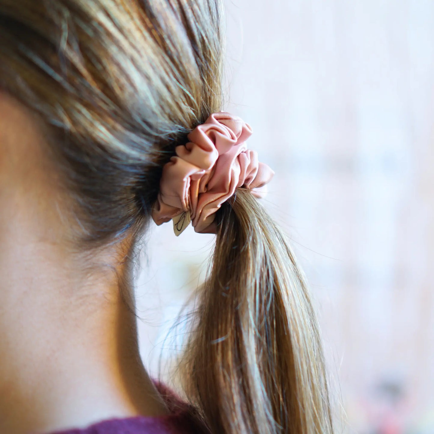 Rose Carmay - Mini Chouchou Cheveux Satin - Les Chouchous de Justine