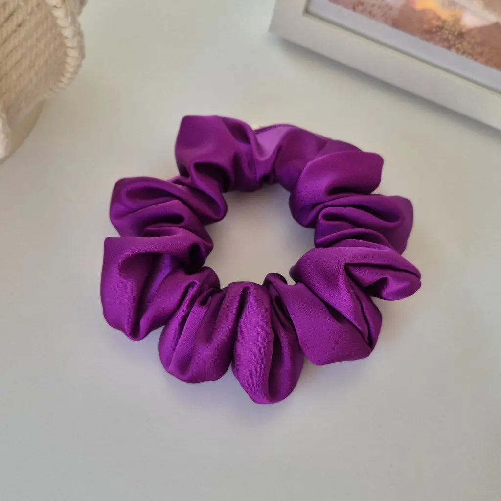 Chouchou en Satin Violet - Les Chouchous de Justine