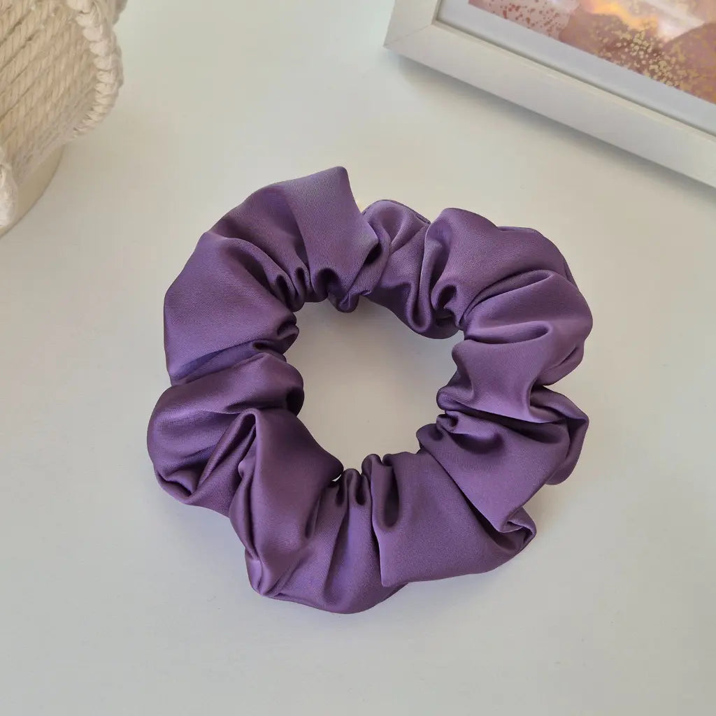 Chouchou en Satin Parme - Les Chouchous de Justine