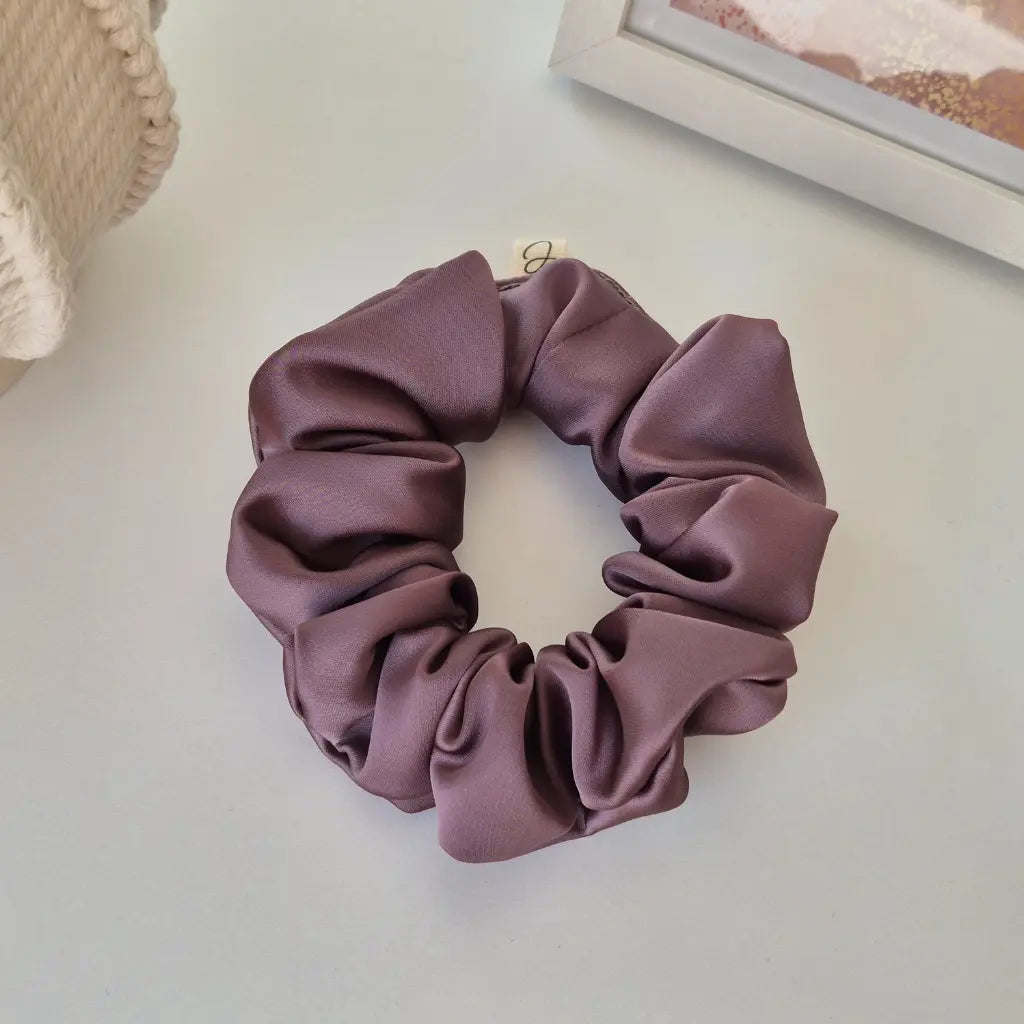 Chouchou en Satin Taupe - Les Chouchous de Justine