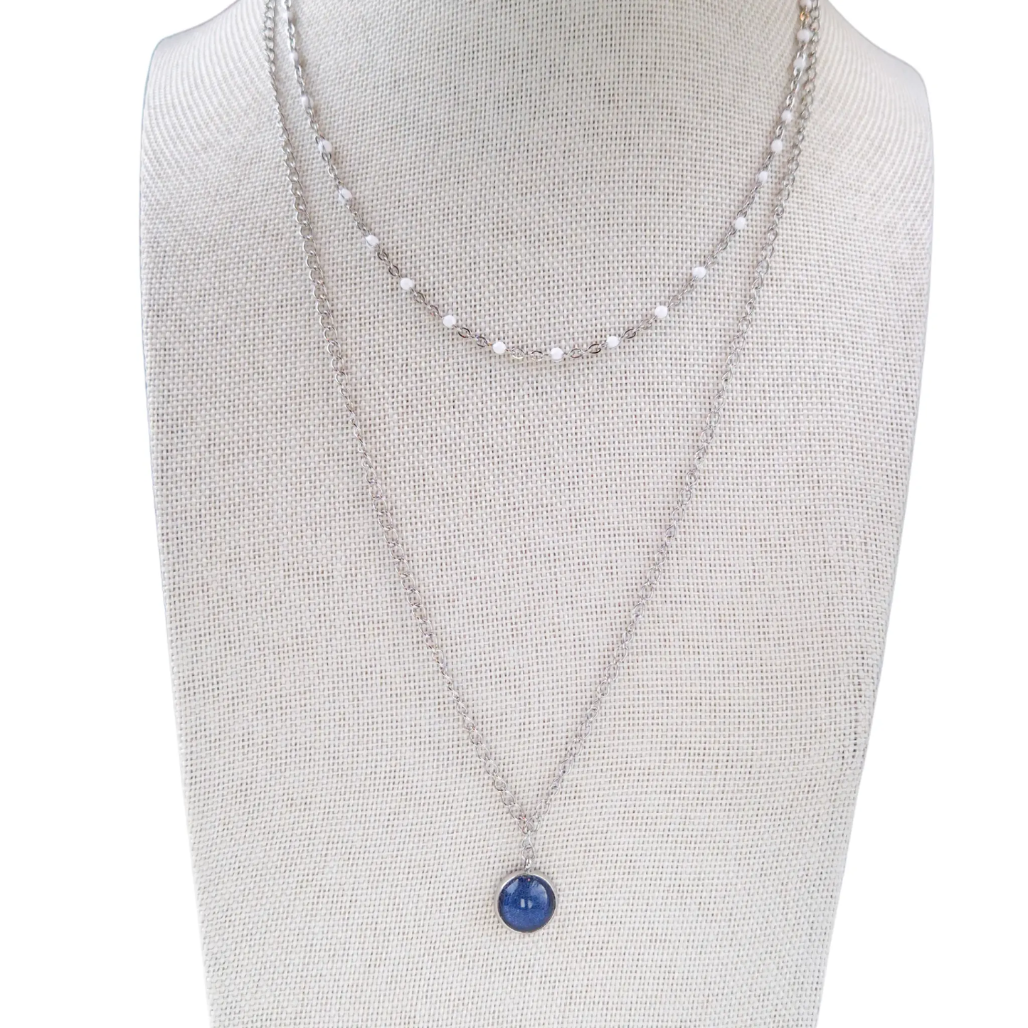 Collier avec Pendentif Bleu Lapis - Les Chouchous de Justine