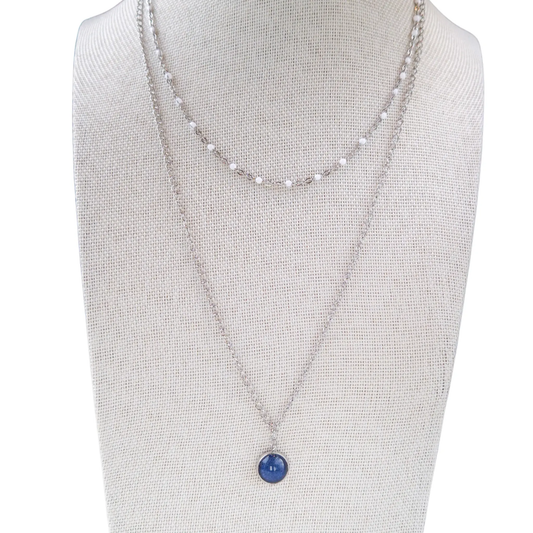 Collier avec Pendentif Bleu Lapis - Les Chouchous de Justine