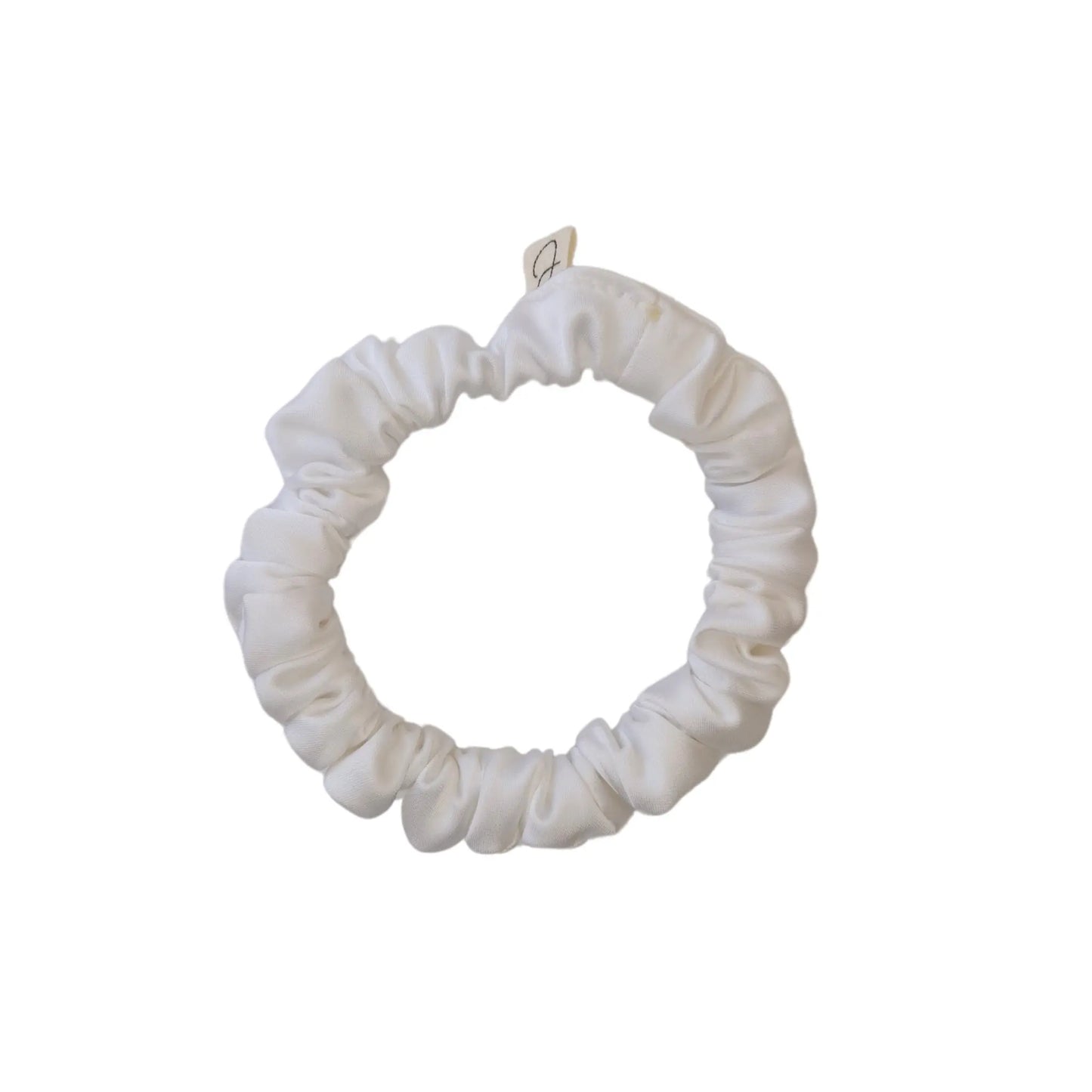 Mini Chouchou en Satin Blanc - Les Chouchous de Justine