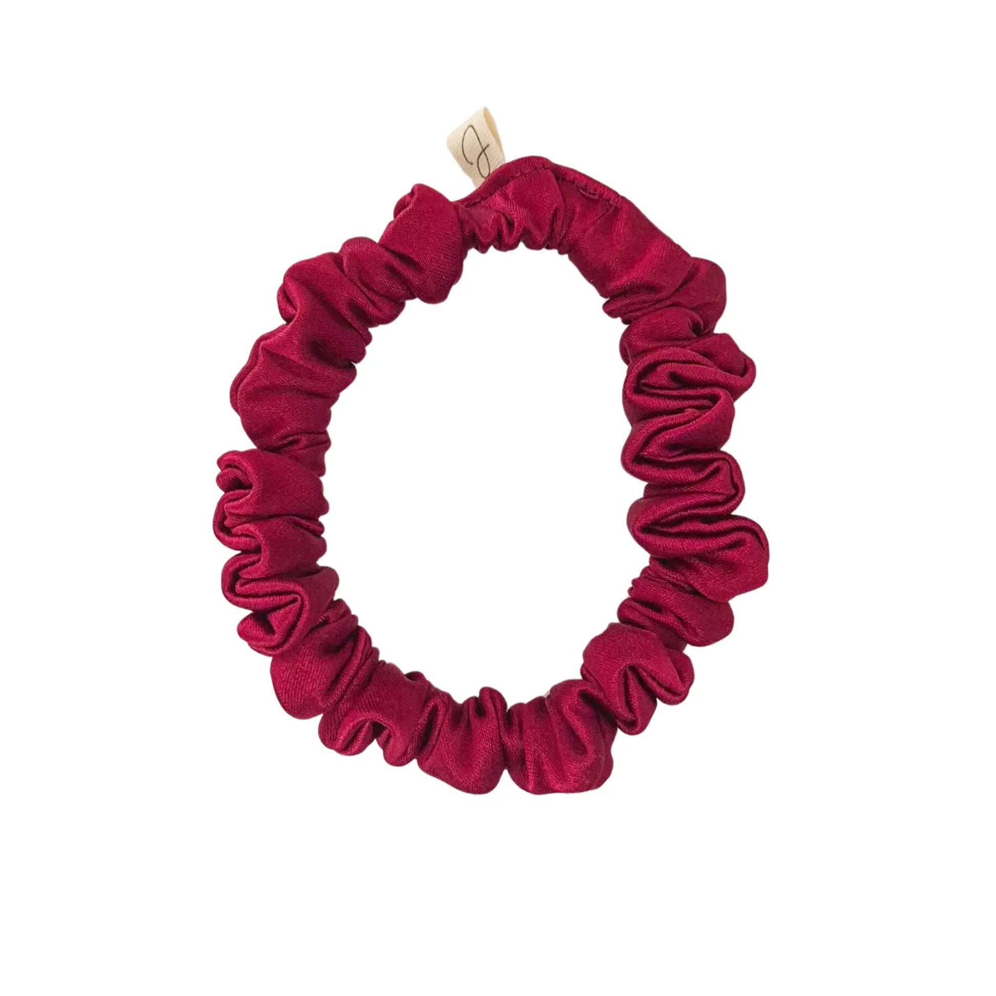 Mini Chouchou en Satin Bordeaux - Les Chouchous de Justine