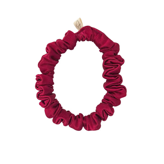 Mini Chouchou en Satin Bordeaux - Les Chouchous de Justine