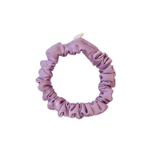 Mini Chouchou en Satin Rose Parme - Les Chouchous de Justine