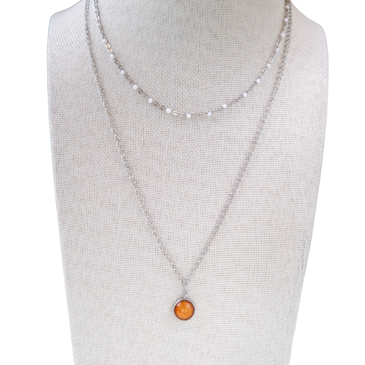 Collier avec Pendentif Curcuma - Les Chouchous de Justine