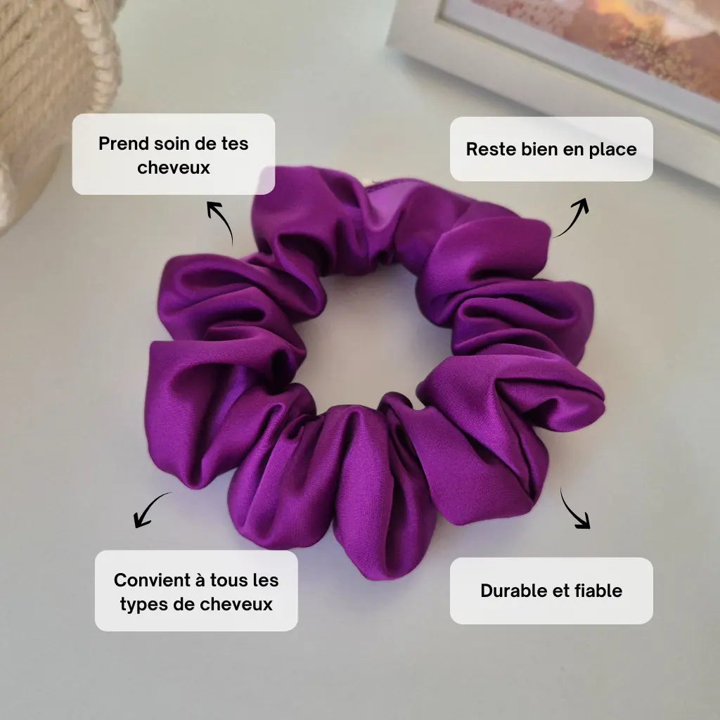 Chouchou en Satin Violet - Les Chouchous de Justine
