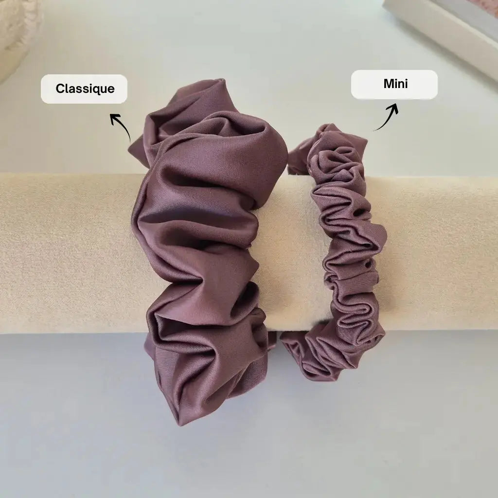 Chouchou en Satin Taupe - Les Chouchous de Justine