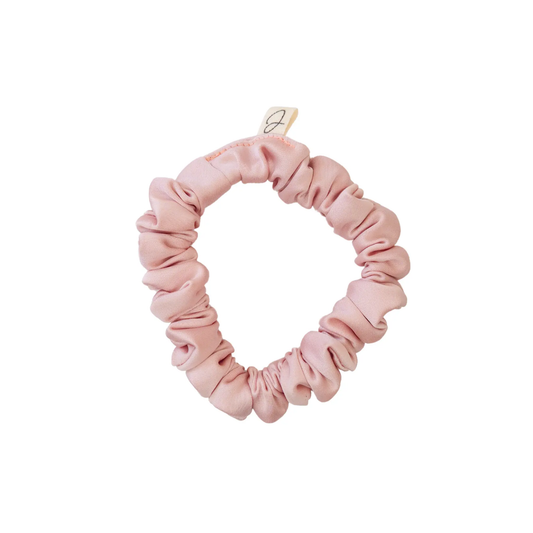 Mini Chouchou en Satin Rose Dragée - Les Chouchous de Justine
