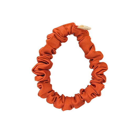 Mini Chouchou en Satin Terracotta - Les Chouchous de Justine