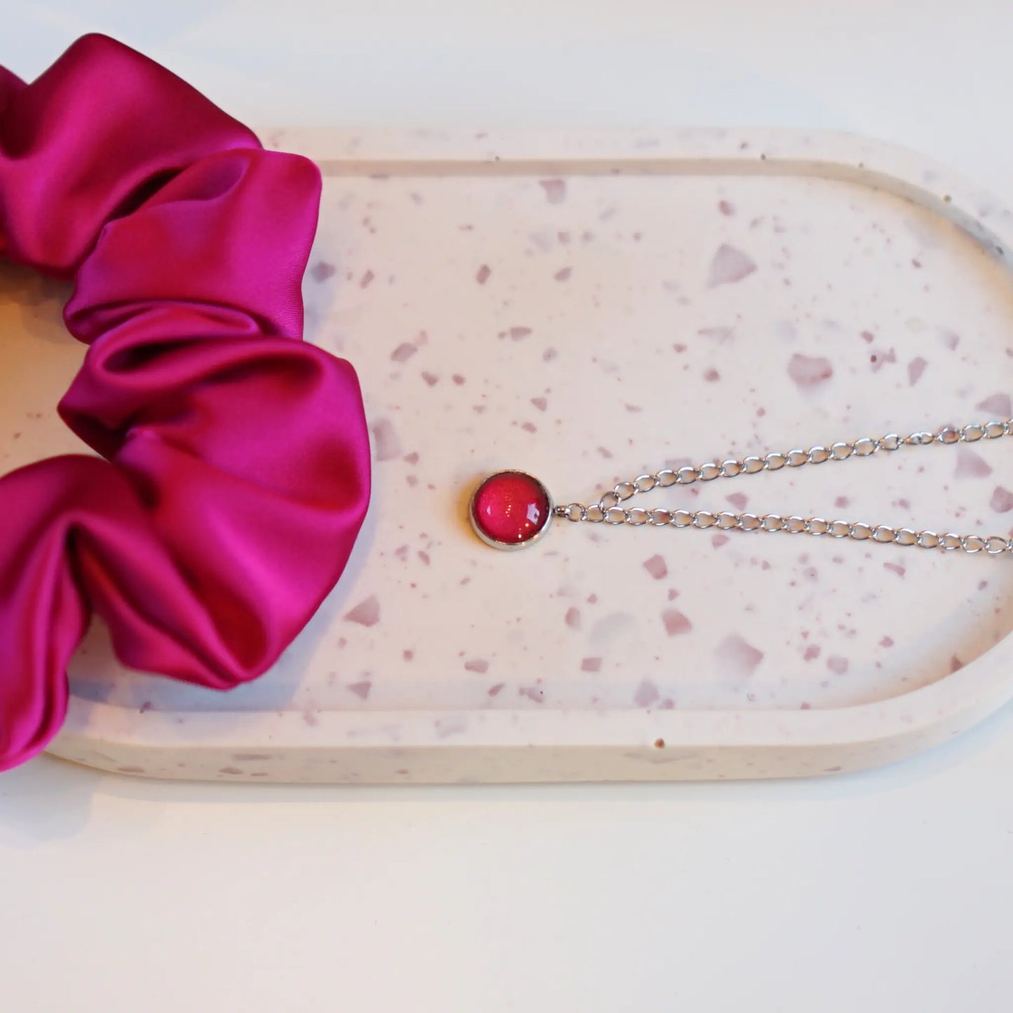 Fuschia - Collier Double - Les Chouchous de Justine