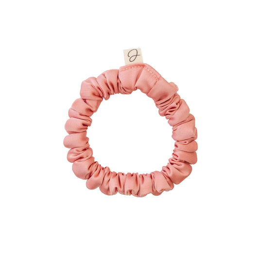 Mini Chouchou en Satin Rose Carmay - Les Chouchous de Justine