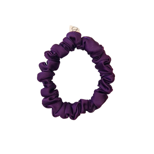 Mini Chouchou en Satin Prune - Les Chouchous de Justine