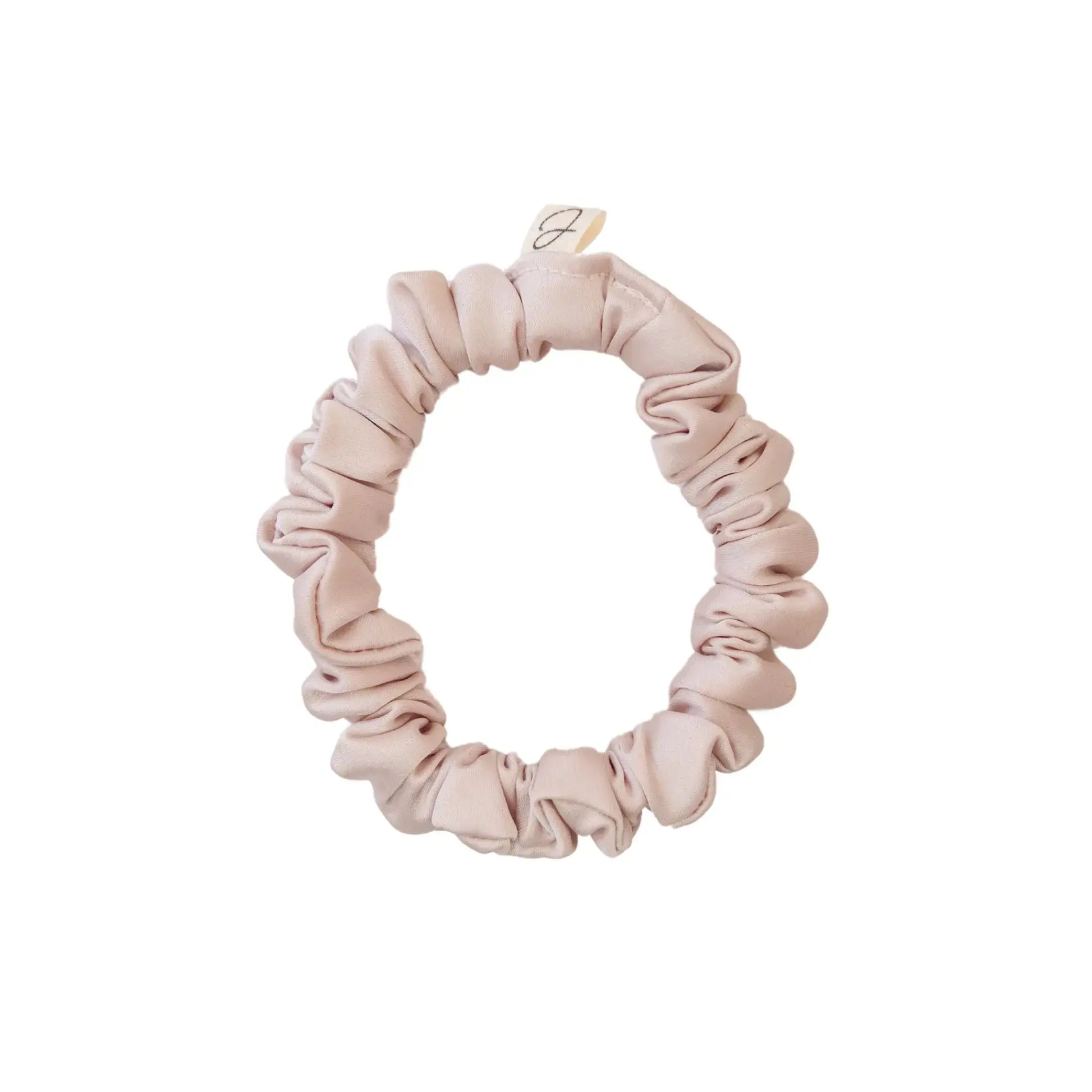 Mini Chouchou en Satin Rose Dragée - Les Chouchous de Justine