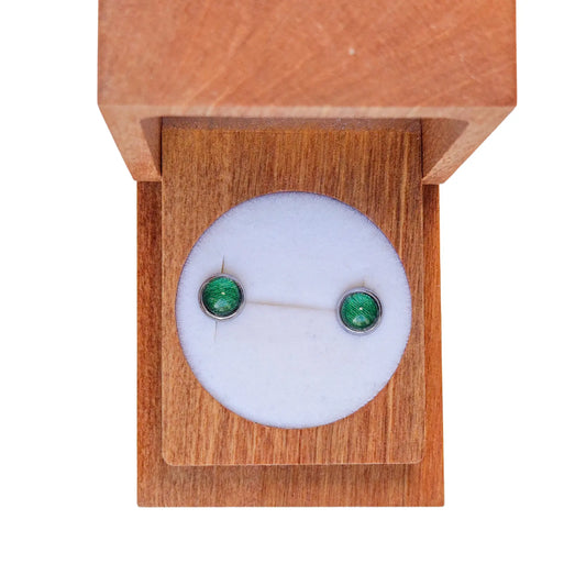 Puces d'oreilles Vert - Les Chouchous de Justine