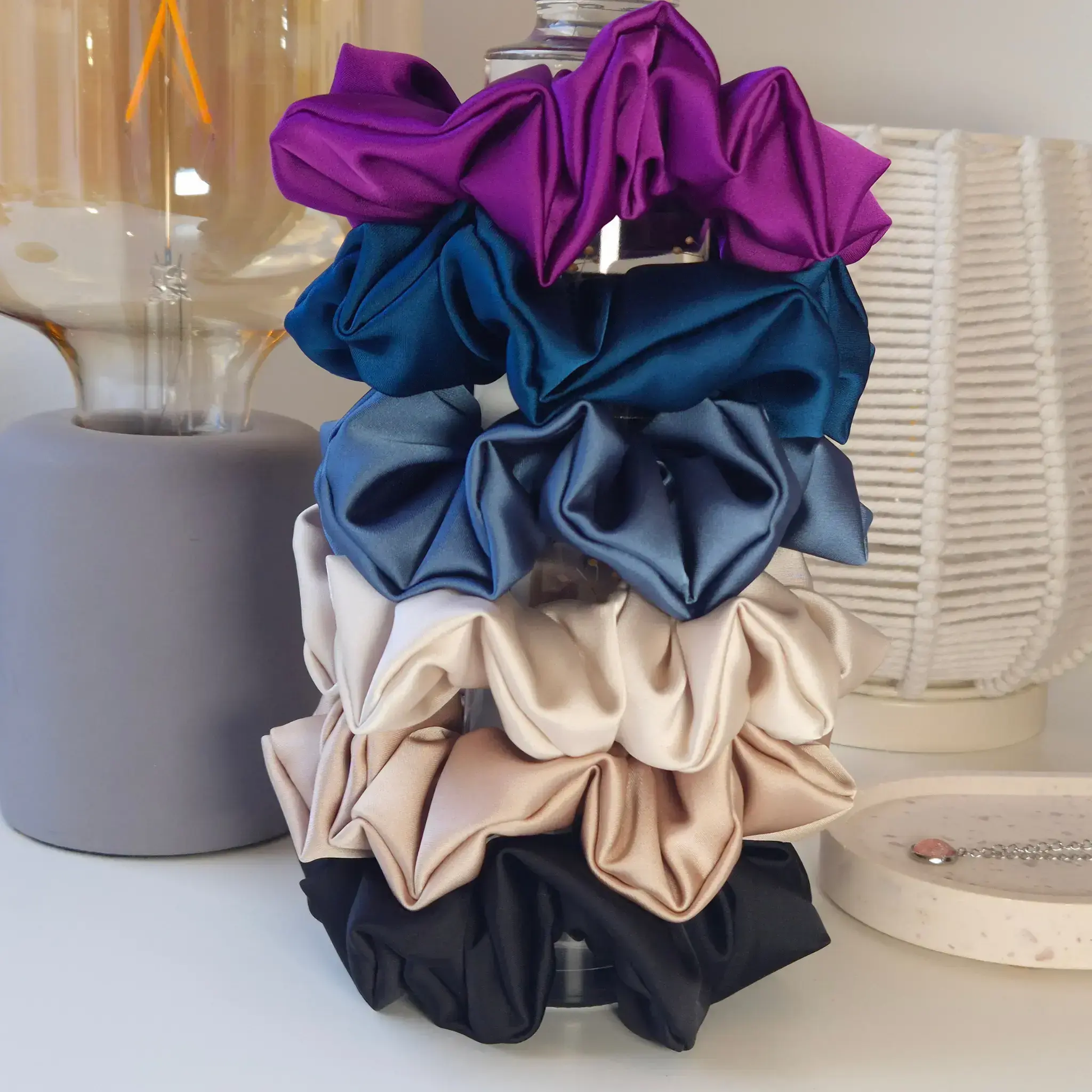 Chouchou en Satin Violet - Les Chouchous de Justine