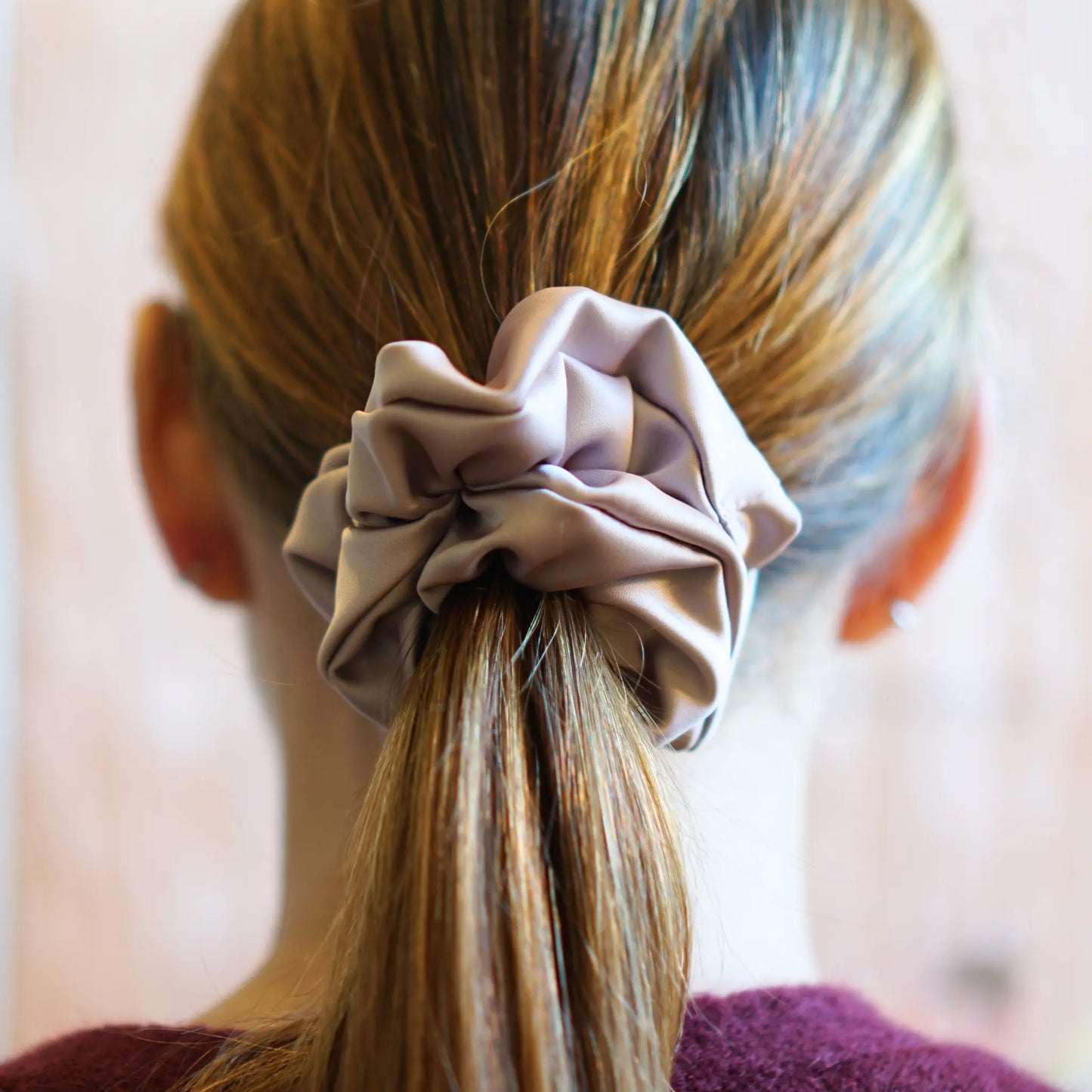Vieux Rose Clair - Chouchou Cheveux Satin - Les Chouchous de Justine