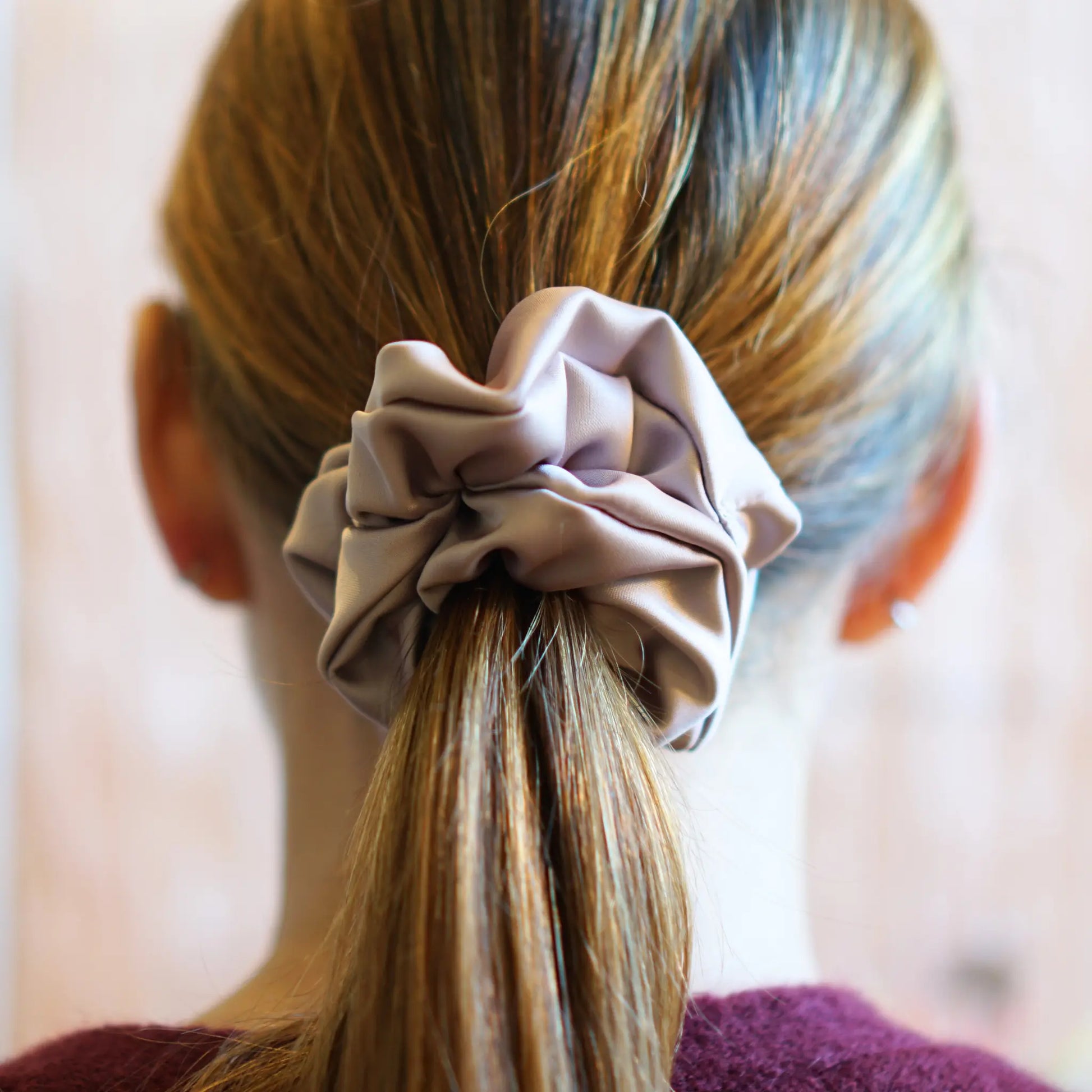 Vieux Rose Clair - Chouchou Cheveux Satin - Les Chouchous de Justine