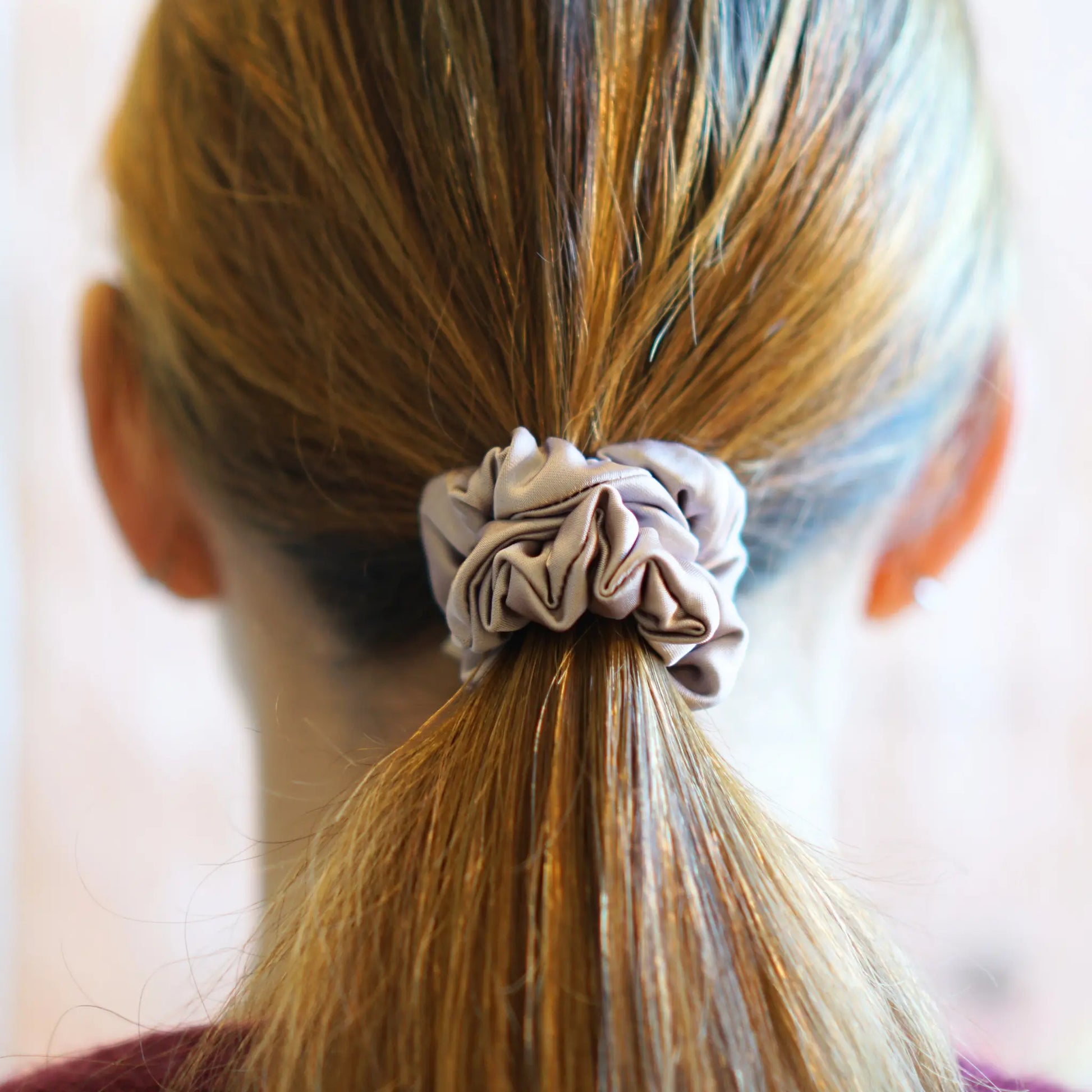 Vieux Rose Clair - Mini Chouchou Cheveux Satin - Les Chouchous de Justine