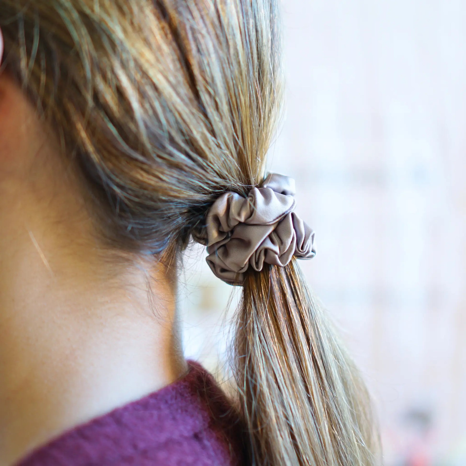Vieux Rose Clair - Mini Chouchou Cheveux Satin - Les Chouchous de Justine