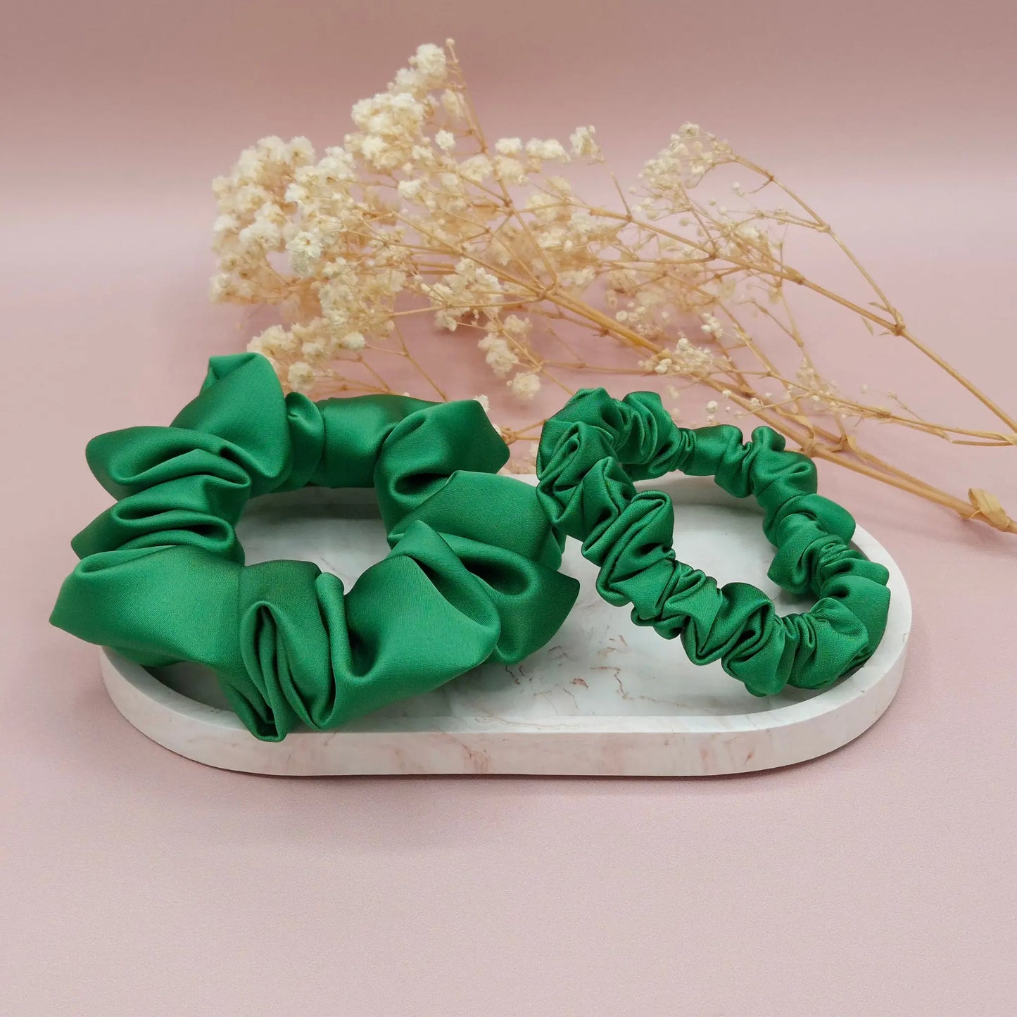 Chouchou en Satin Vert - Les Chouchous de Justine