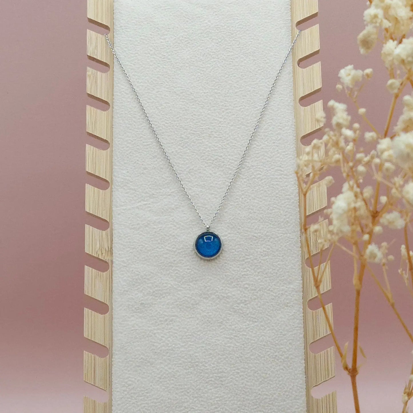 Collier avec Pendentif Bleu Turquoise - Les Chouchous de Justine