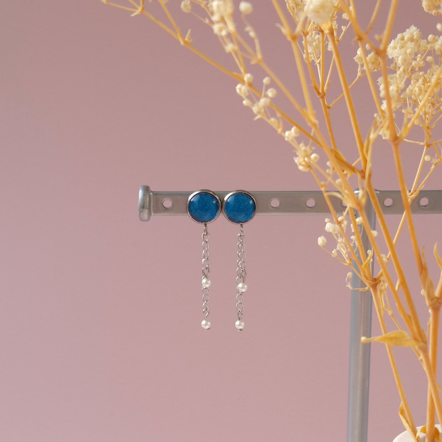 Boucles d'oreilles Bleu Turquoise - Les Chouchous de Justine