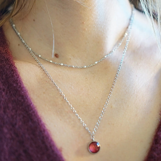 Rouge - Collier Double - Les Chouchous de Justine