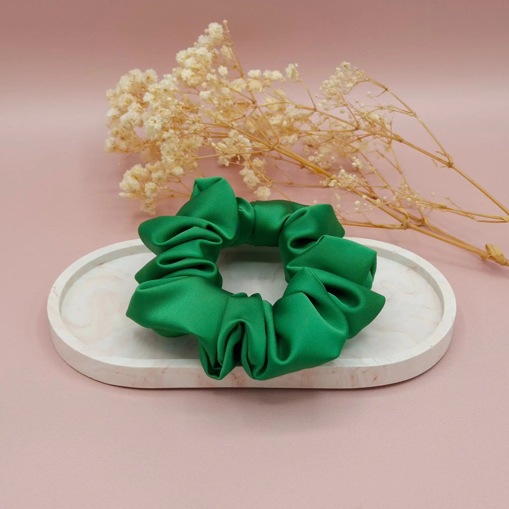 Chouchou en Satin Vert - Les Chouchous de Justine