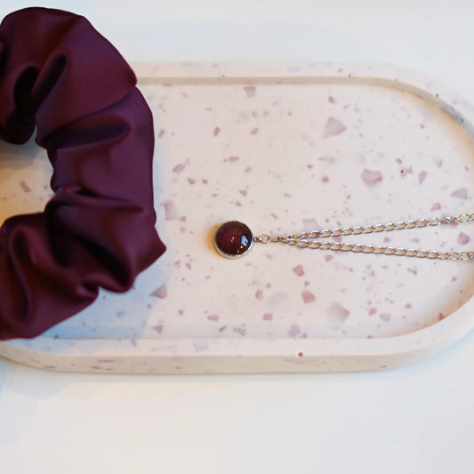 Bordeaux - Collier Double - Les Chouchous de Justine