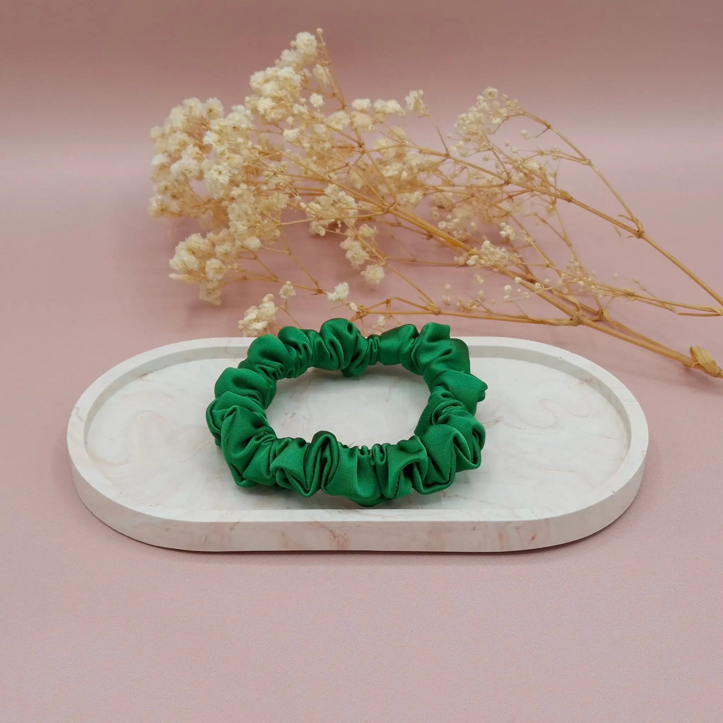 Chouchou en Satin Vert - Les Chouchous de Justine