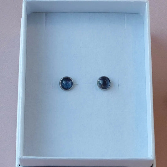 Puces d'oreilles Bleu Lapis - Les Chouchous de Justine