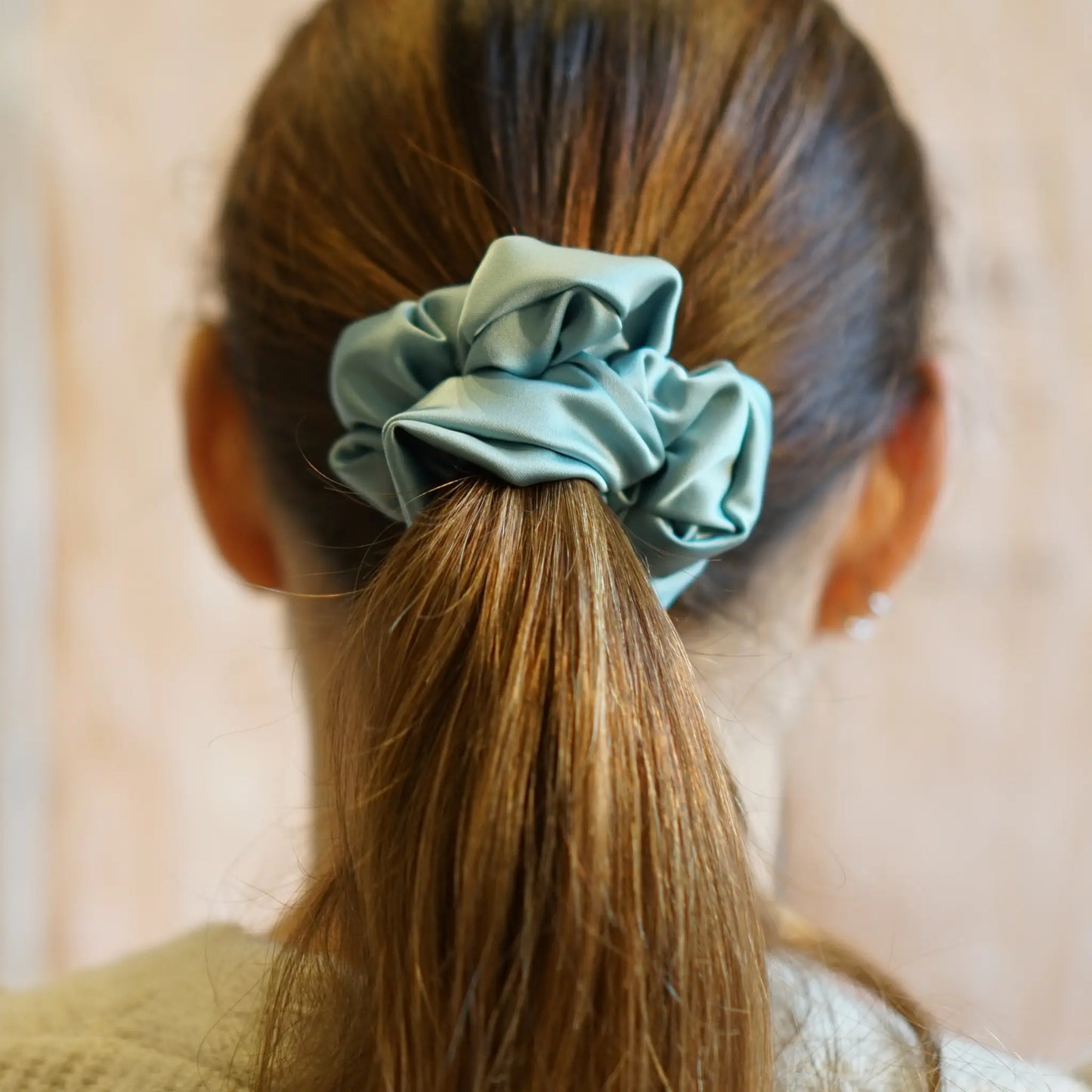 Bleu Givré - Chouchou Cheveux Satin - Les Chouchous de Justine