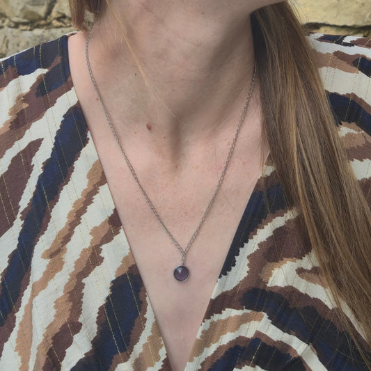 Collier avec Pendentif Taupe - Les Chouchous de Justine