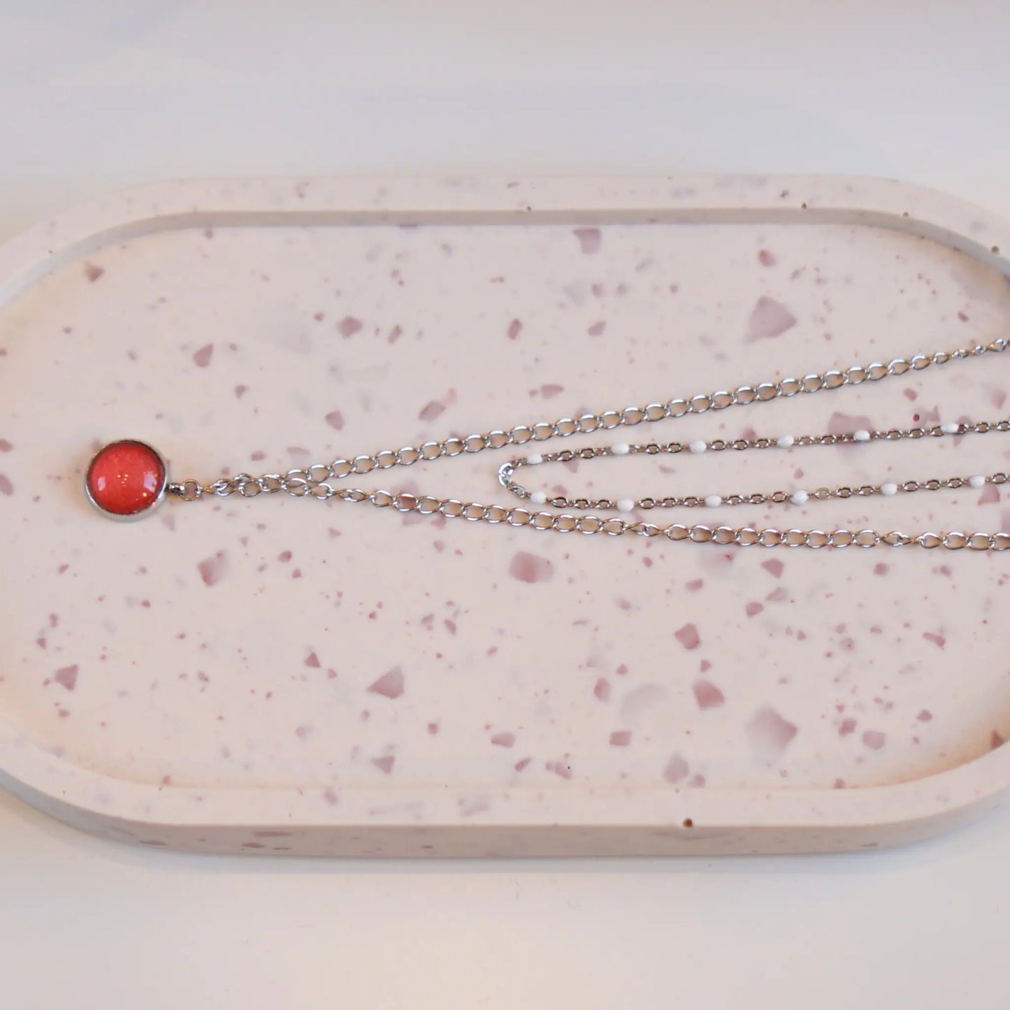Corail - Collier Double - Les Chouchous de Justine