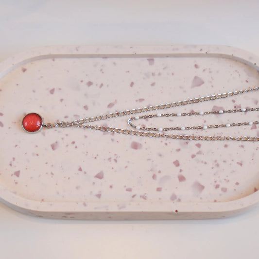 Corail - Collier Double - Les Chouchous de Justine