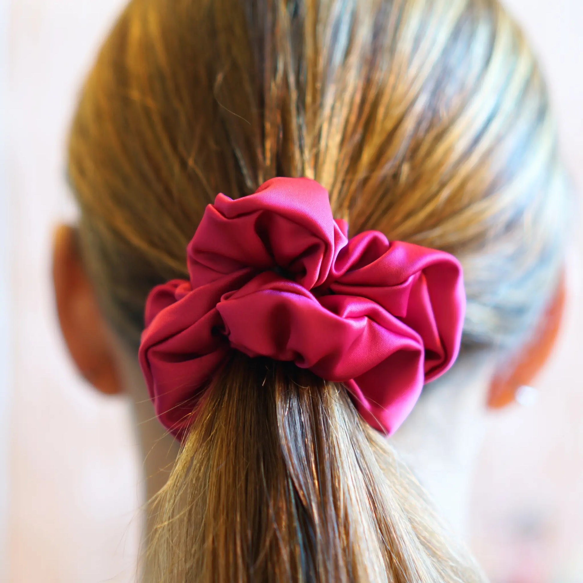 Fuschia - Chouchou Cheveux Satin - Les Chouchous de Justine